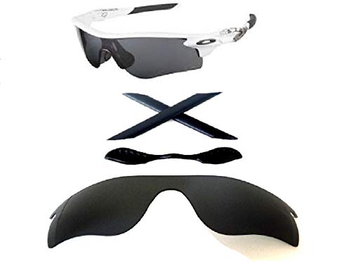 Image of Galaxy Replacement Lenses + Nose Pad + Earsocks For Oakley Radarlock Path Black Color
