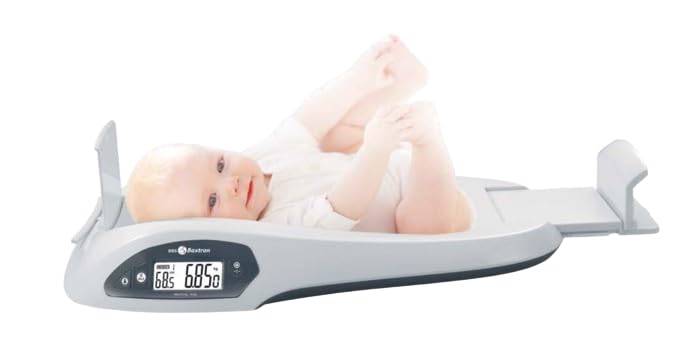 Balanza Pesabebes Electrónica BBS BABY SCALE Hasta 25 kg Precisión 5 g Medición de Altura Pantalla LCD