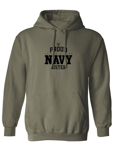 zerogravitee Proud United States Navy SISTER Adult Hooded Sweatshirt
