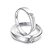 ANAZOZ 2 Stücke Trauringe/Eheringe 18 Karat Gold Bandring Enternity Band 0.12ct Diamant Eheringe Partnerringe Verlobungsringe Hochzeitsringe Damenring 60 (19.1) & Herrenring 63 (20.1)