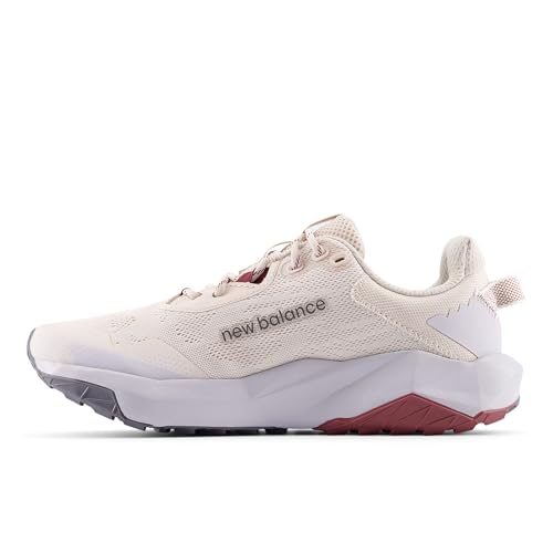 New Balance Women's DynaSoft Nitrel V6 Trail Running Shoe, Bisque/Pearl Grey/Washed Burgundy, 8 W