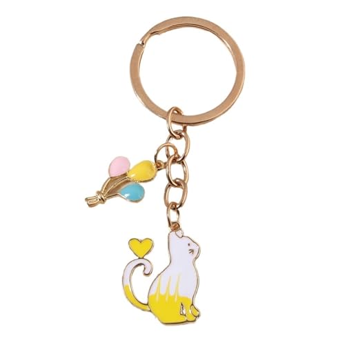 Bijoux de sac et porte-clés chat ballon de voiture au design raffiné