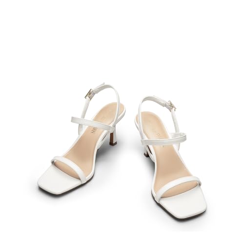 Image of DREAM PAIRS Womens Slingback Heels Square Open Toe Strappy Sandals Ankle Strap High Heeled Dressy Shoes