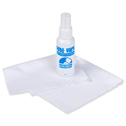 Collector Protector Vinyl Record Cleaner Kit - Includes 70’S-Style Soft Velvet Record Brush, Lp Cleaning Solution, Stylus Brush & Cleaning Liquid, Microfiber Cloth & Storage Pouch #TOP5