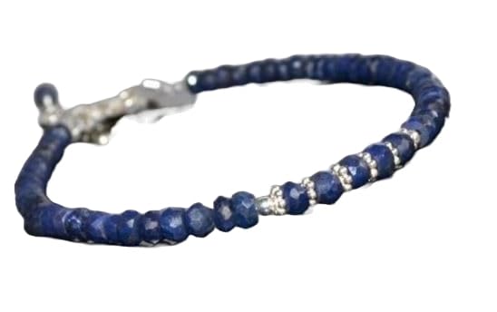 Bracelet saphir facetté de haute joaillerie fine et argent sterling