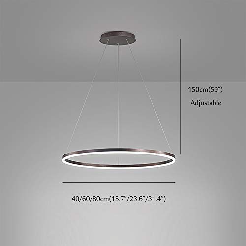 Lámpara colgante de anillo LED ajustable para eliminar zonas oscuras en comedores bajos 4