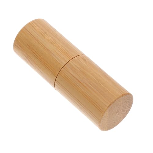 Healifty Frasco Roll-On de Madera Vacío 3Ml Frasco Cosmético Portátil para Aceites Esenciales y Perfumes Tapa Hermética para Viaje y Uso Diario