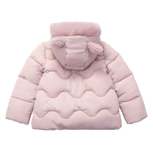 Rokka&Rolla Baby Girls' Water-Resistant Soft Mini Fur Lined Puffer Jacket for Newborn Infant Toddler (6-24M, 2T-5T)2
