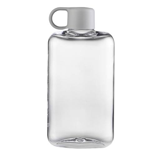 Générique Gourde Plate Pliable,500ml gobelet plat portable et antifuite,Mini Gourdes Réutilisables | pour jus café camping été extérieur intérieur...