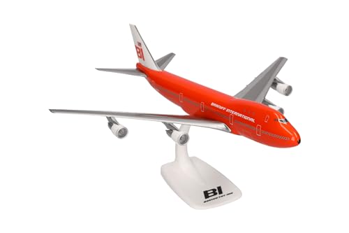 Avión de colección Boeing 747-100 Braniff miniatura Herpa 3
