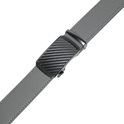 Image of Founders & C Men's Ratchet Belt 1 3 /8 inch,Leather Dress Belt Adjustable with Click Sliding Buckle Trim to Exact Fit