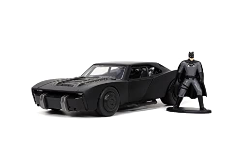 Jada 253213008 The Batman Batmobile with Figure 1:32 in CDU, Black/White