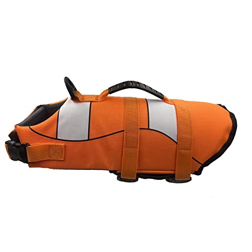Dog Life Jacket For Swimming,Pet Safety Water Life Vest Doggy Lifejackets With Rescue Handle For Boating(Medium, Dog Life Jackets For Orange) #TOP6