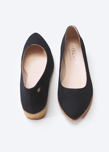 Viscata Rubina Canvas Flat Handmade 1 1/4" Wedge Women's Sandals with Breathable Cotton Canvas, Lined Premium Leather and 100% Natural Jute Midsole for all Casual Occasions3