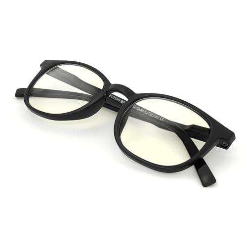 Image of J+S Vision Blue Light Blocking Glasses for Men Women | Computer Gaming Work| Anti Strain Fatigue UV Glare | Medium-Small Fit
