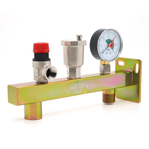 Vancoco Groupe de Securite Chauffe Eau 3 en 1 Chaudière Anti Calcaire DN20 (3/4") 3 bar