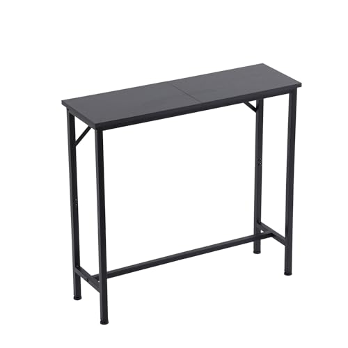 LITA Console Table, 29.5" Narrow Entryway & Thin Sofa Table for Behind Couch, Accent Table for Hallway, Living Room & Bedroom, Black