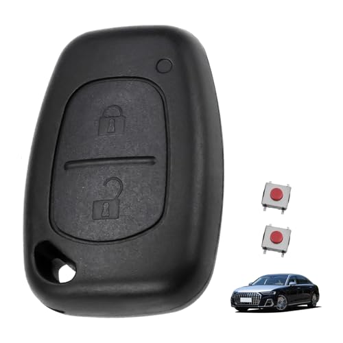 Key Fob Replacement Compatible with Vauxhall, Renault, Trafic, Vivaro, Nissan Primastar, Movano, Master, Kangoo, Key Fob Shell, 2 Button Key Fob Case with 2 Micro Buttons, Durable (No Blade)