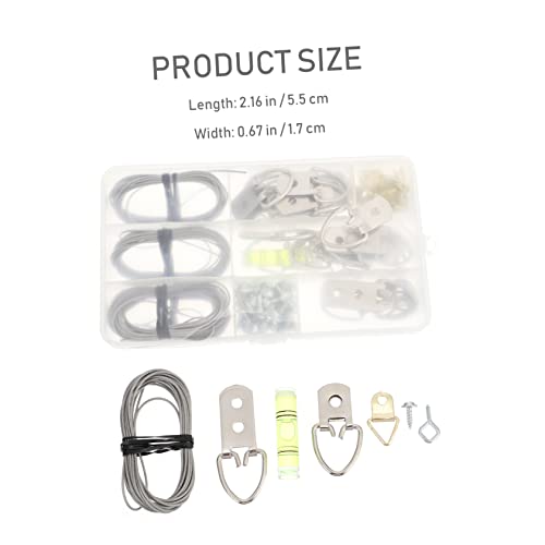 Image of Lurrose 102pcs Picture Wire Hanging Kit Heavy Duty Photo Hooks and Screws for Frames Mirrors and Art Durable Hanging Hardware for Drywall and Studs