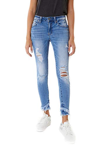 Kan Can Women's Mid Rise Ankle Skinny Jeans (0/23)2