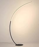  lampe sur pied Lampadaire LED noir à Arc pour salon, moderne, avec télécommande, luminosité variable, lampe sur pied parfaite pour le bureau lumière debout