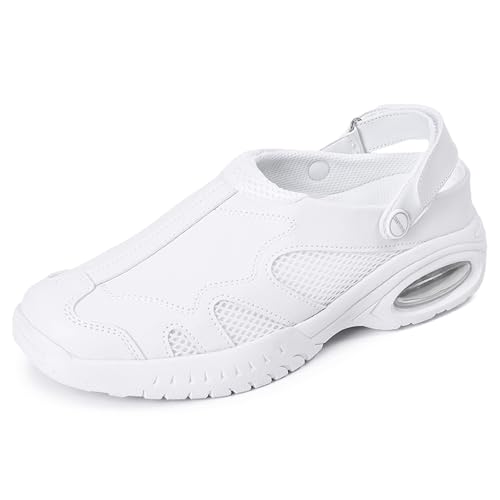 ✅ 10 Best Shoes for Veterinarians 7 LOULUEN Women's White Nurse Shoes Lightweight Soft Outsole Beathable Non Slip Dual Purpose Unisex (White, Adult, Women, 6, Numeric, US Footwear Size System, Medium)