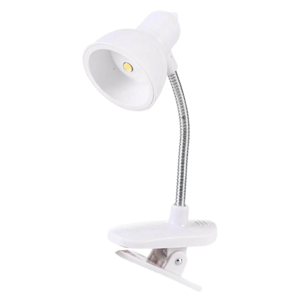 Vjsujehgy Clip-on LED Desk Light-Portable Bedside Lamp Eye Protection for Study, Dorm Room, Laptop, Night Reading Table