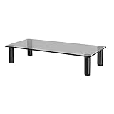 Fitueyes Grey Computer Monitor Stand TV Shelf Risers 4.6'' High 23.6'' Save Space Elevated Desktop TV Stand for Xbox One/component/flat Screen TV DT106002GT