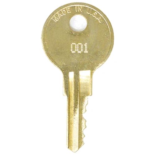 CompX National 123 File Cabinet, Desk or Cubicle Replacement Key 123