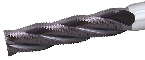 Accusize Industrial Tools 1/2'' Fine Tooth M42 8% Cobalt Tialn Roughing End Mill, 1/2'' Shk Dia, 2'' Flute Length, 4'' Oal, 4 Flute, 1104-0120 #TOP5