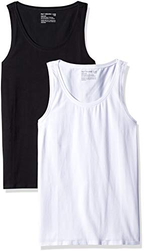Pact Women's Stretch-Fit Tank Top, black/white, X-Large