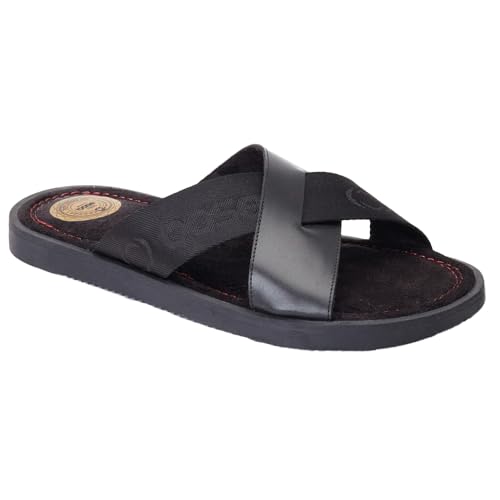 Sliders Webb Base London en cuir pour homme fini les pieds douloureux