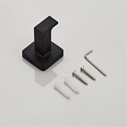 Ensemble de porte-serviettes noir mat en métal robuste et durable