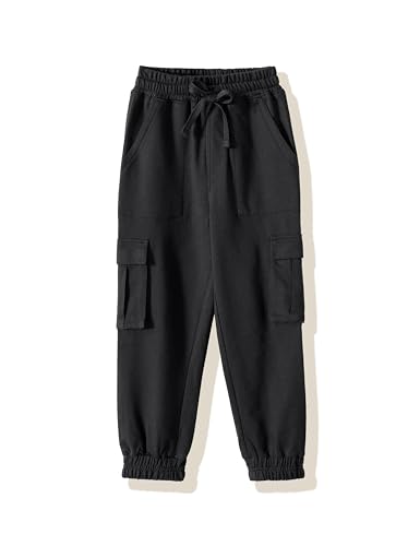 Image of Amazon Brand - Symbol Kids Boys Cotton Blend Solid Cargo Track Pant