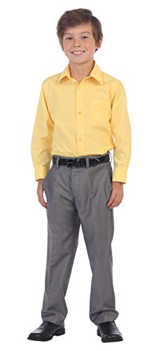 Image of Gioberti Boys Long Sleeve Solid Dress Shirt