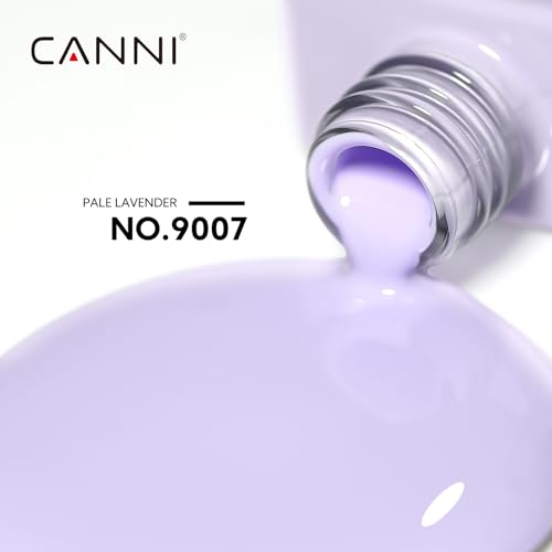 Image of CANNI Lavender Purple Gel Nail Polish, 1Pcs Light Purple Gel Polish Pastel Purple Color Nail Polish Gel High Gloss Soak Off U V Gel Nail French Nail Manicure Salon DIY