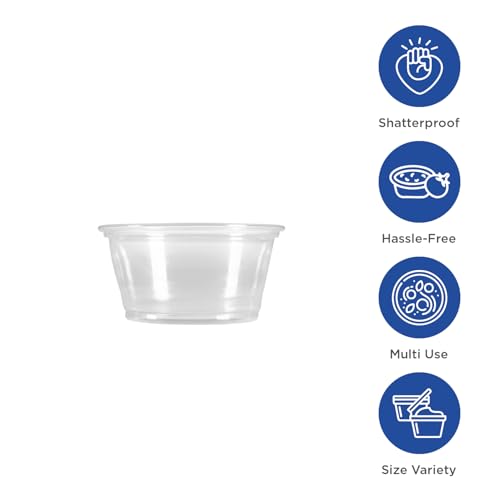 Image of Karat FP-P200-PP 2 oz. PP Portion Cups - Clear (Case of 2500)