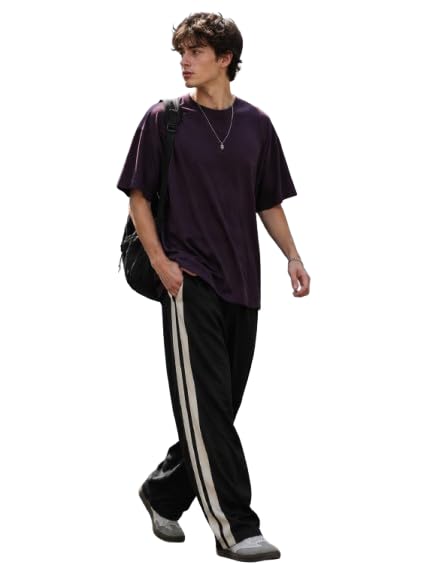 fn3 RelaxFit Stripe Track Pant for Men || Men's Lower || Gym Track Pant-picture-25
