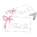 HiyyFloy 100 Cartes De Remerciement Roses avec Nœud Papillon -...