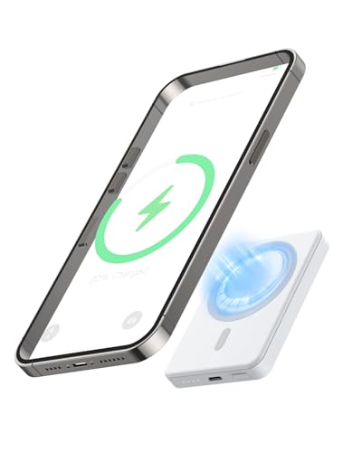 5000mAh Magnetic Portable Charger, Ultra Slim Magnetic Power Bank...