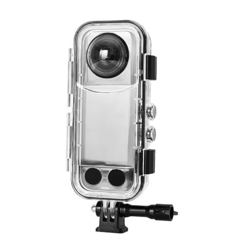 NovelGoal Waterproof Case, 60M Underwater Dive Case Housing Shell Deep Diving Snorkeling Protector Compatible with Ins ta 360 X3 (Polycarbonate (PC))