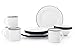 Enamelware Starter Set, 16 piece, Vintage White/Black