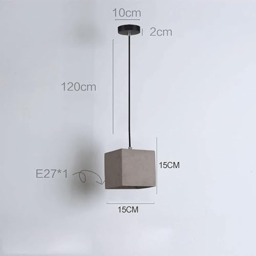 Suspension ciment cube et terrazzo pour lustre rétro rétro au design géométrique