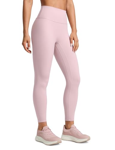 CRZ YOGA SculptAir No Front Seam Yoga Leggings 25 - High Waisted Womens Pants Workout Pilates Athletic V Back Buttery Soft Pink Haze Small