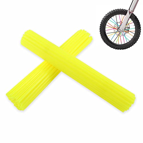 Image of Spoke Skins Spoke Covers: 8-21 inch Rims Protector & Decoration for Dirt Bike | Bike | Bicycle | Wheelchair | Motorcycle - 72Pcs
