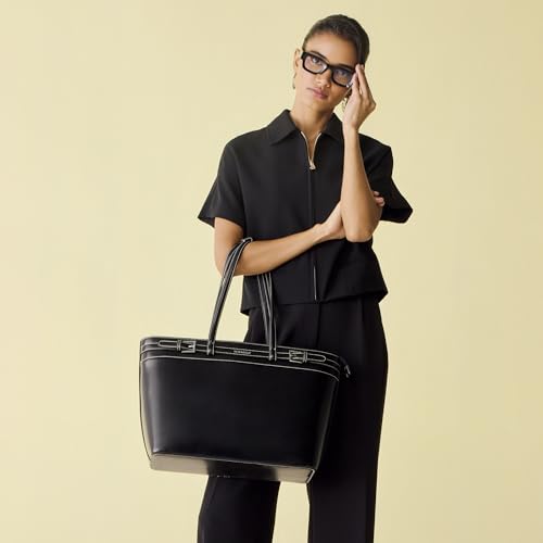 Image of Miraggio Seoul Tote Bag For Women Office Use | Tote Bags For Women Stylish Main Compartment Can Fits Upto 15 Inches Laptop | Structured Shoulder Tote Bag
