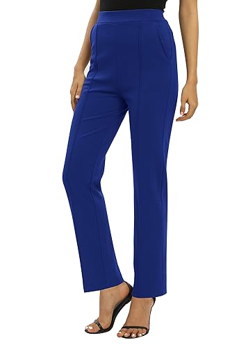 Women's Yoga Dress Pants Stretchy Casual Slacks Straight Leg Work Pants with Pockets4