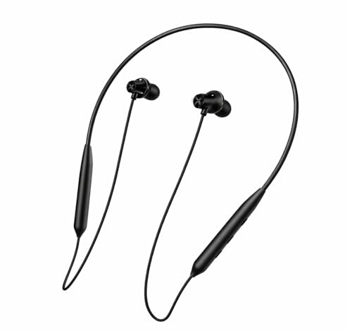 Image of Original Neckband for OnePlus Z3 Earbuds with Quick Charging Soft Silicone Band and Bass Boost Audio (Black)