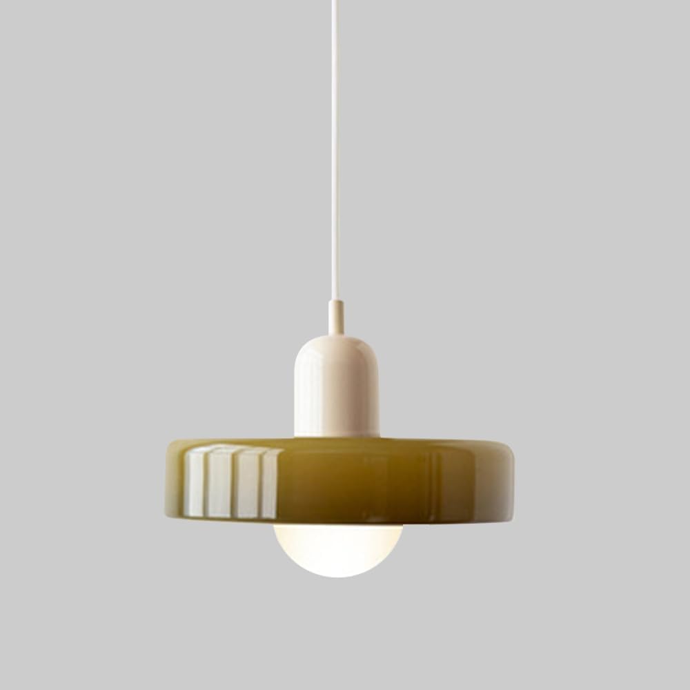 Granestner Nordic Glass Pendant Light Shade Round Hanging Lamp for Dining Table Kitchen Island Cafe Bar E27 Ceiling Fixture(#Name?)