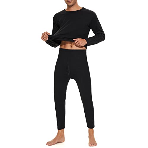 American Trends Thermal Underwear for Men Heavy Weight Long Johns Base Layer Set with Fleece Lined2